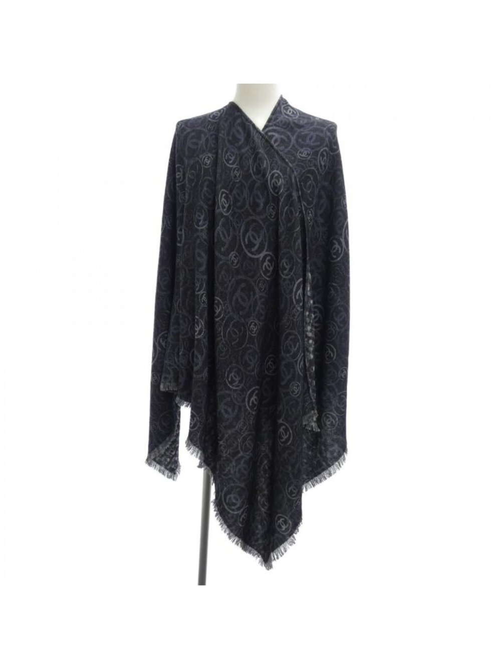 Chanel Shawl Scarf Black